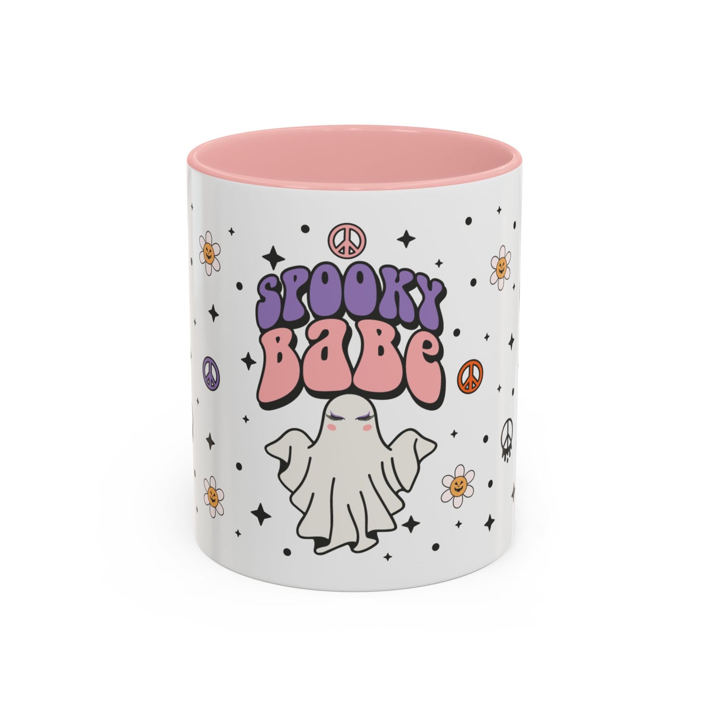 Spooky Babe Mug – 11oz Pink & Black Accent Ceramic