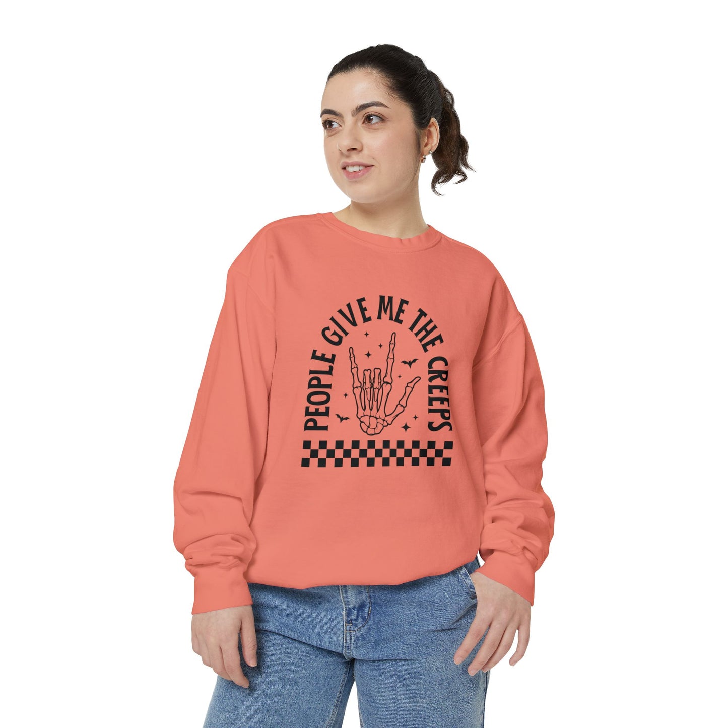 People Give Me the Creeps Sweatshirt – Front and Back Design Comfort Colors Pullover