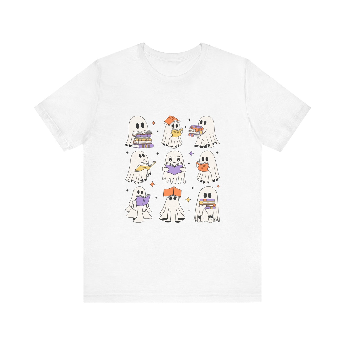 Bookish Boos Reading Ghosts Jersey Short Sleeve Tee