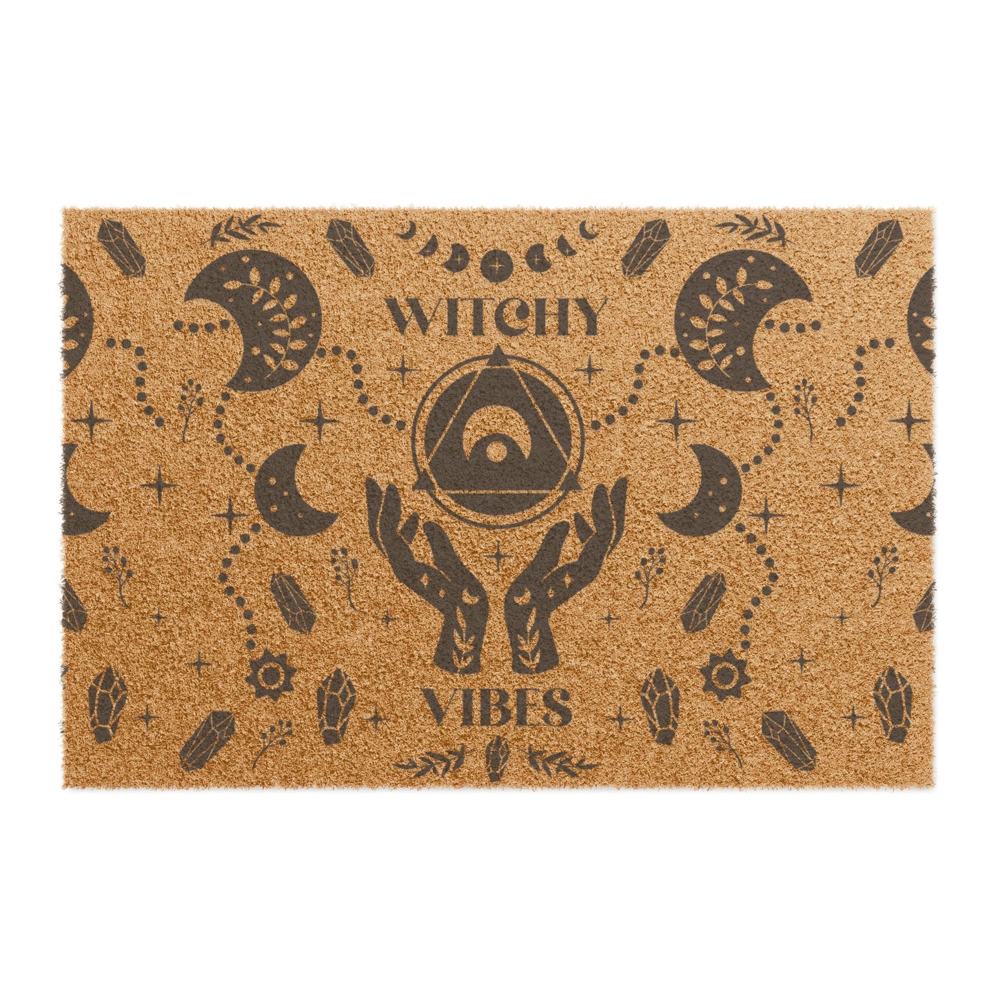 Witchy Vibes Halloween Doormat – 24"x16" Grade A Coir Coconut Fiber