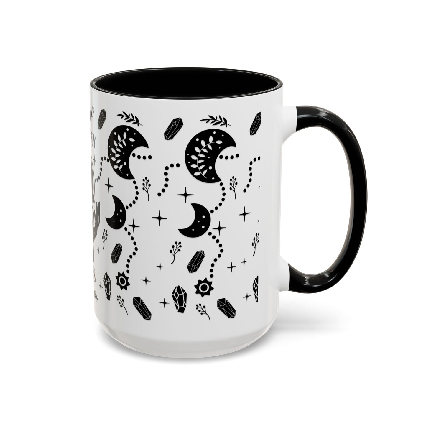 Witchy Vibes Accent Halloween Mug – 11oz & 15oz in Black, Red, or Pink