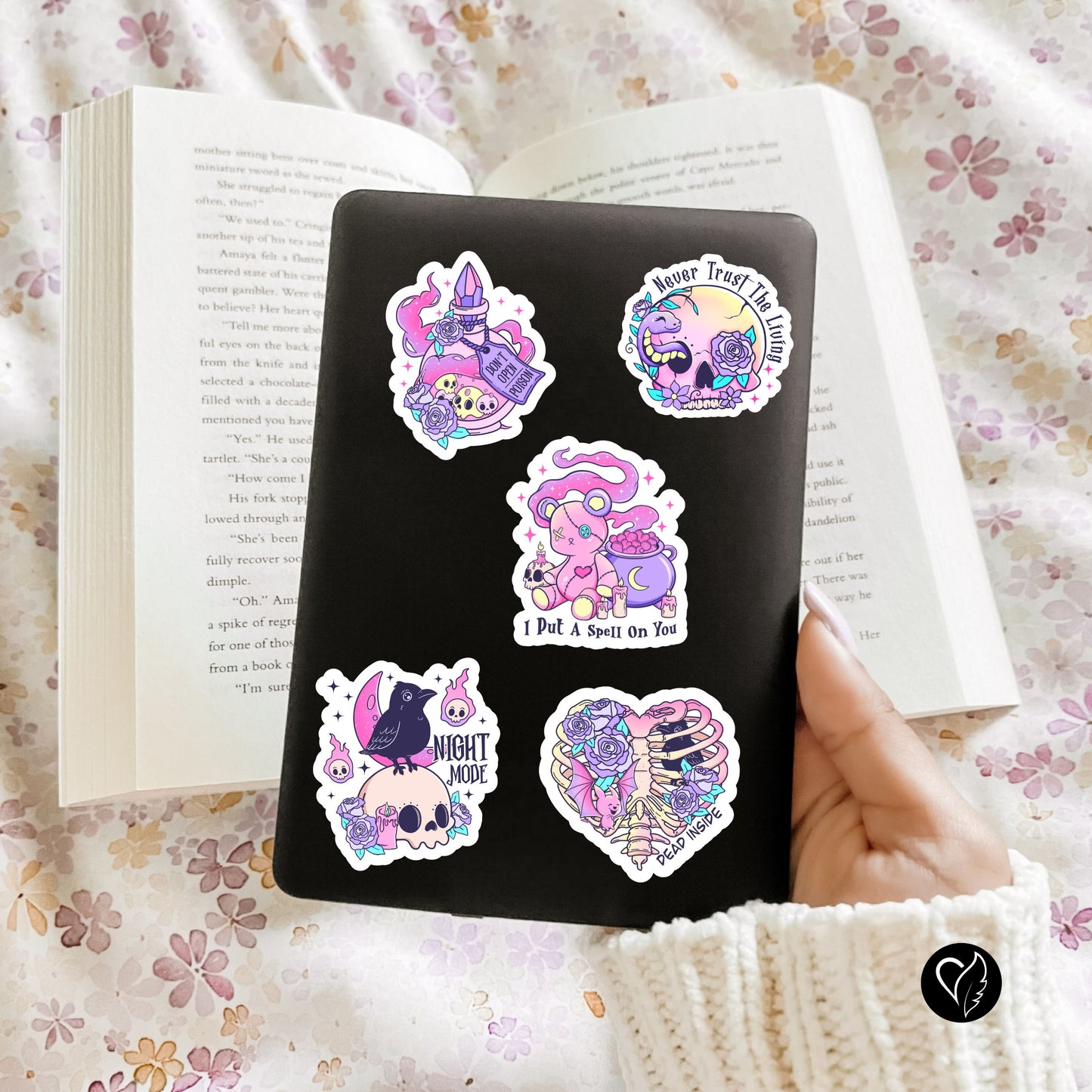 Spooky & Sweet: Midnight Mischief Halloween Kindle Stickers – Vinyl, Water-Resistant - Sticker Sheet 1