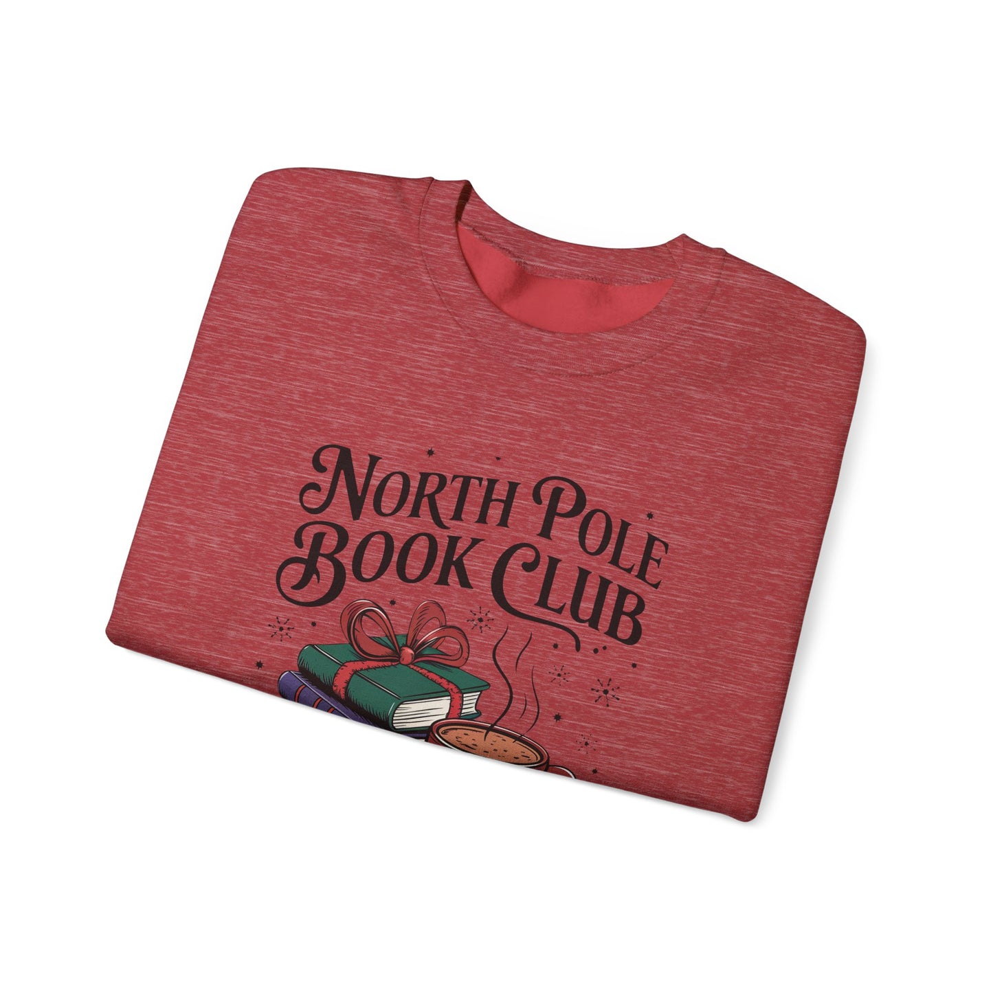 North Pole Book Club Gildan 1800 Sweatshirt – Christmas Book Lover Gift