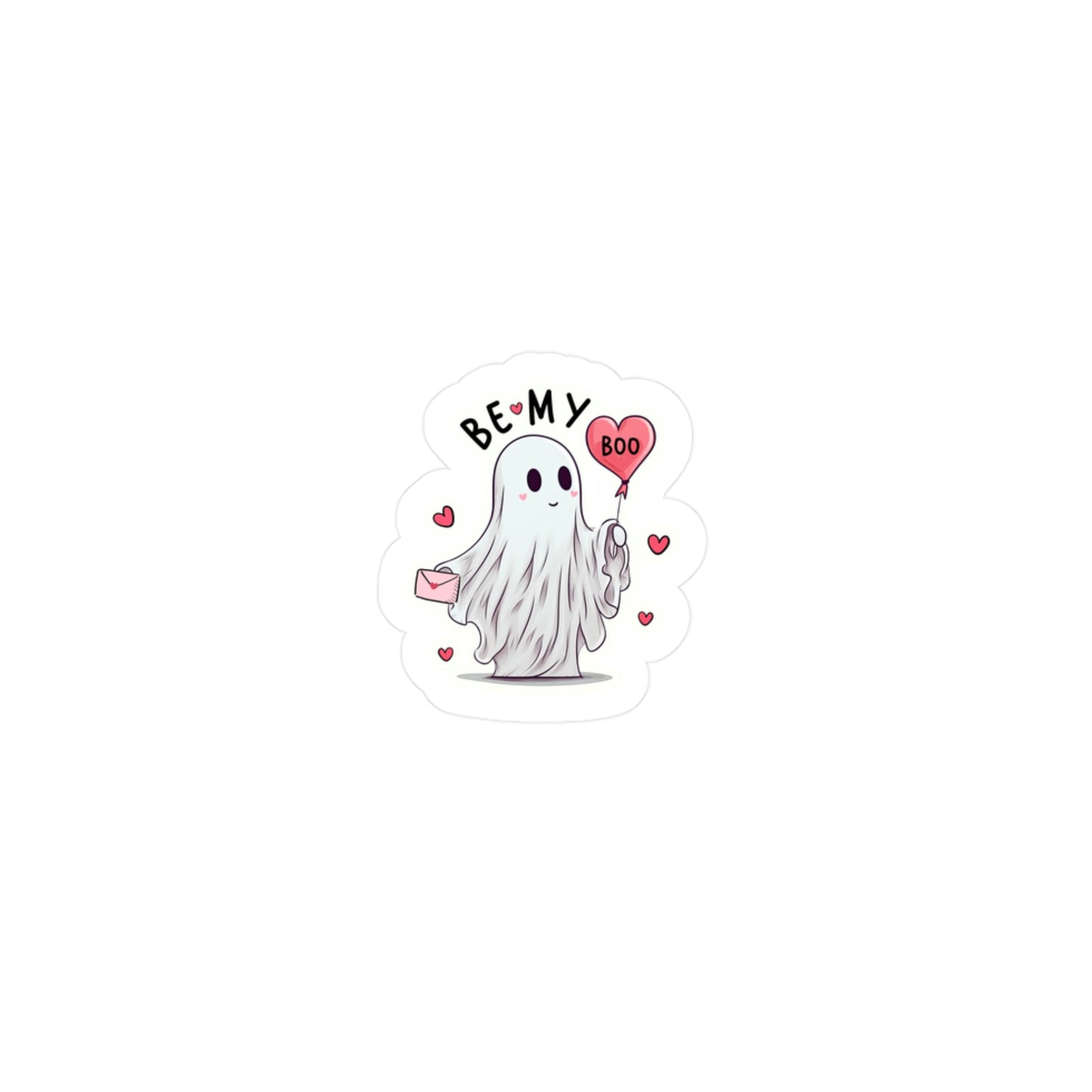 Be My Boo Ghost Valentine Vinyl Sticker