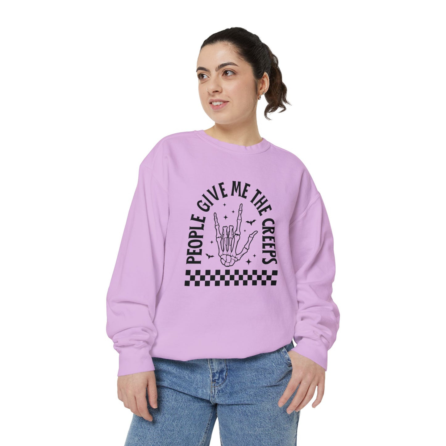 People Give Me the Creeps Sweatshirt – Front and Back Design Comfort Colors Pullover