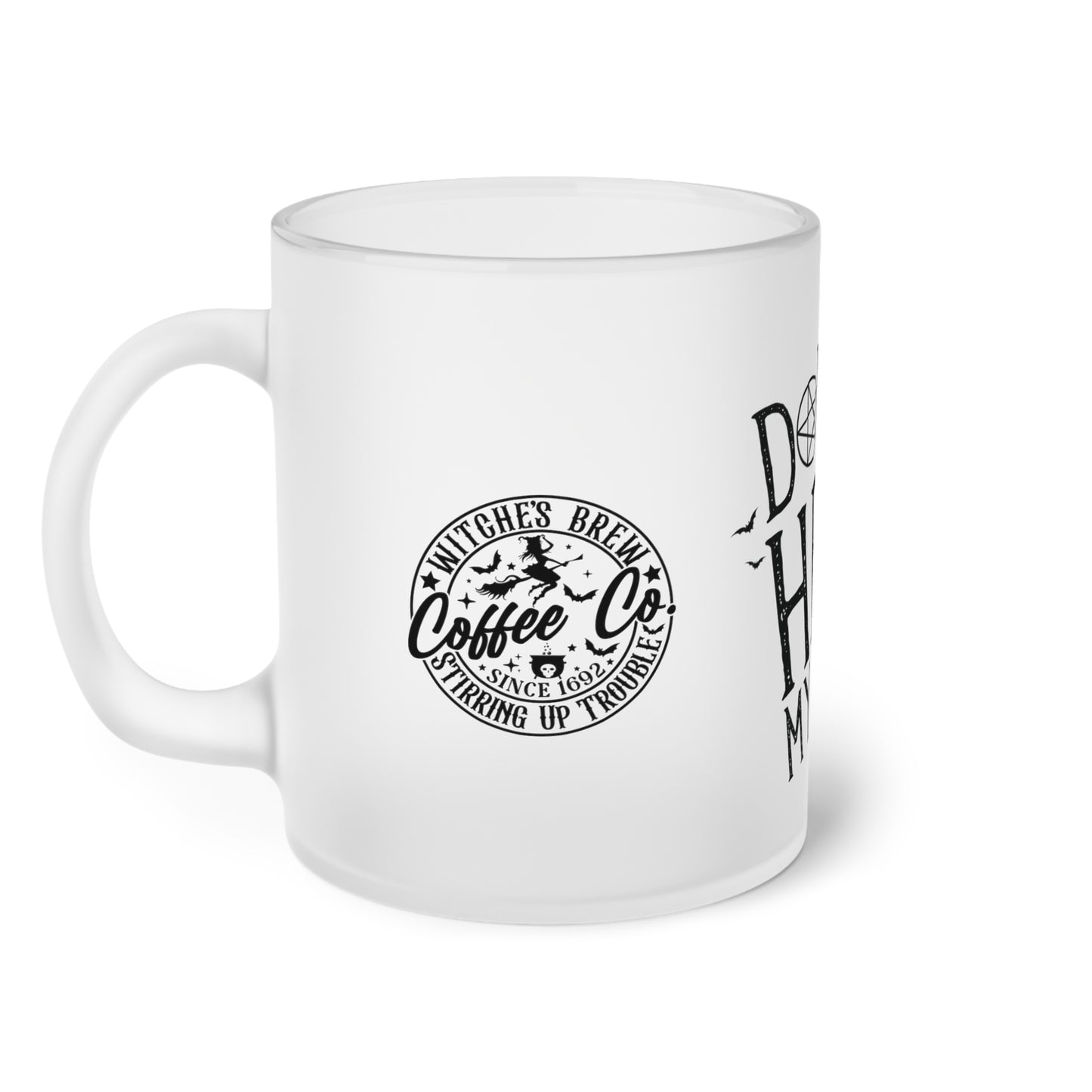 Don’t Hex My Vibe Frosted Glass Mug – 11oz Witchy Coffee Mug