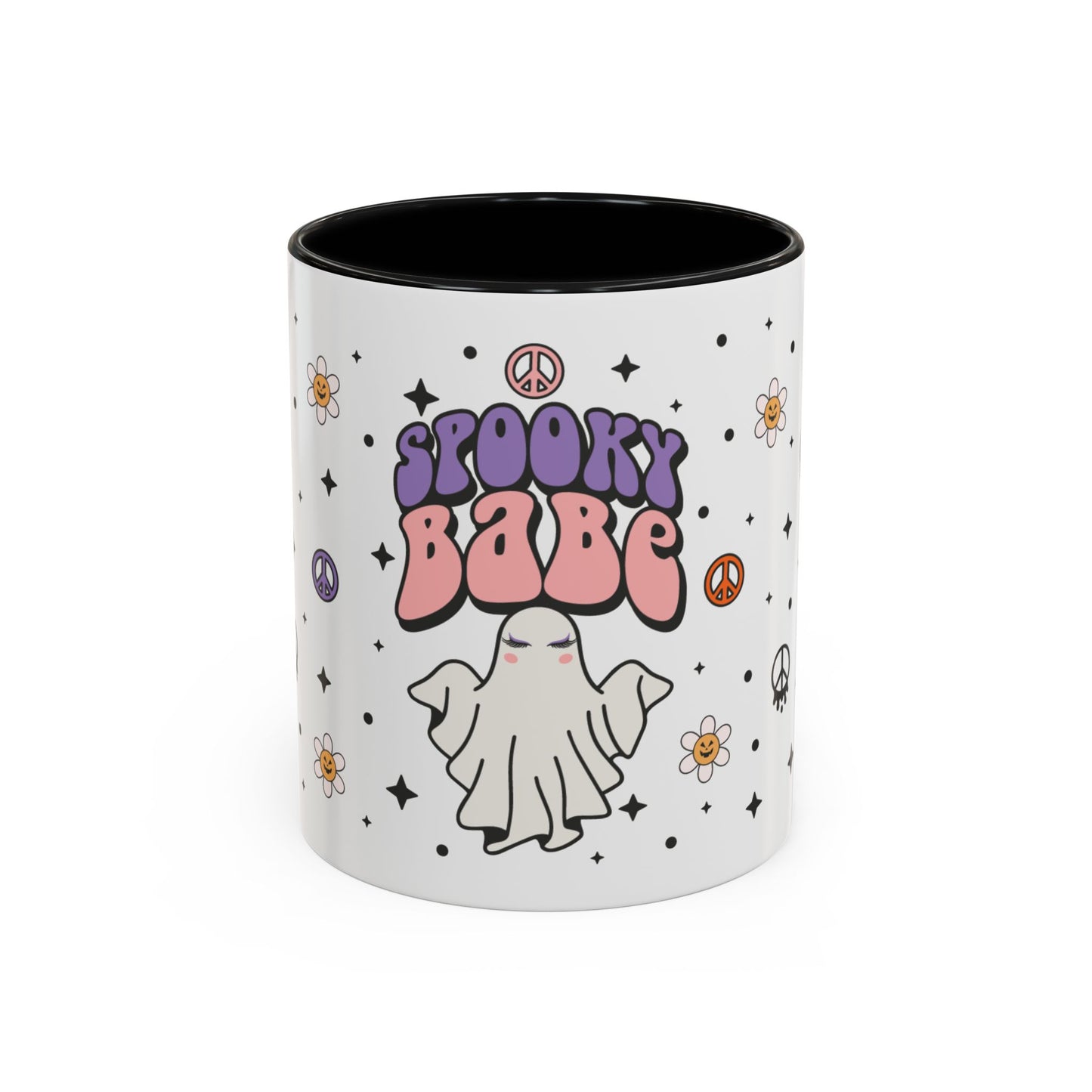 Spooky Babe Mug – 11oz Pink & Black Accent Ceramic