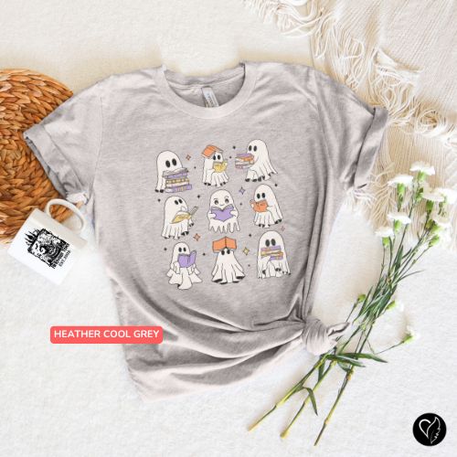 Bookish Boos Reading Ghosts Jersey Short Sleeve Tee