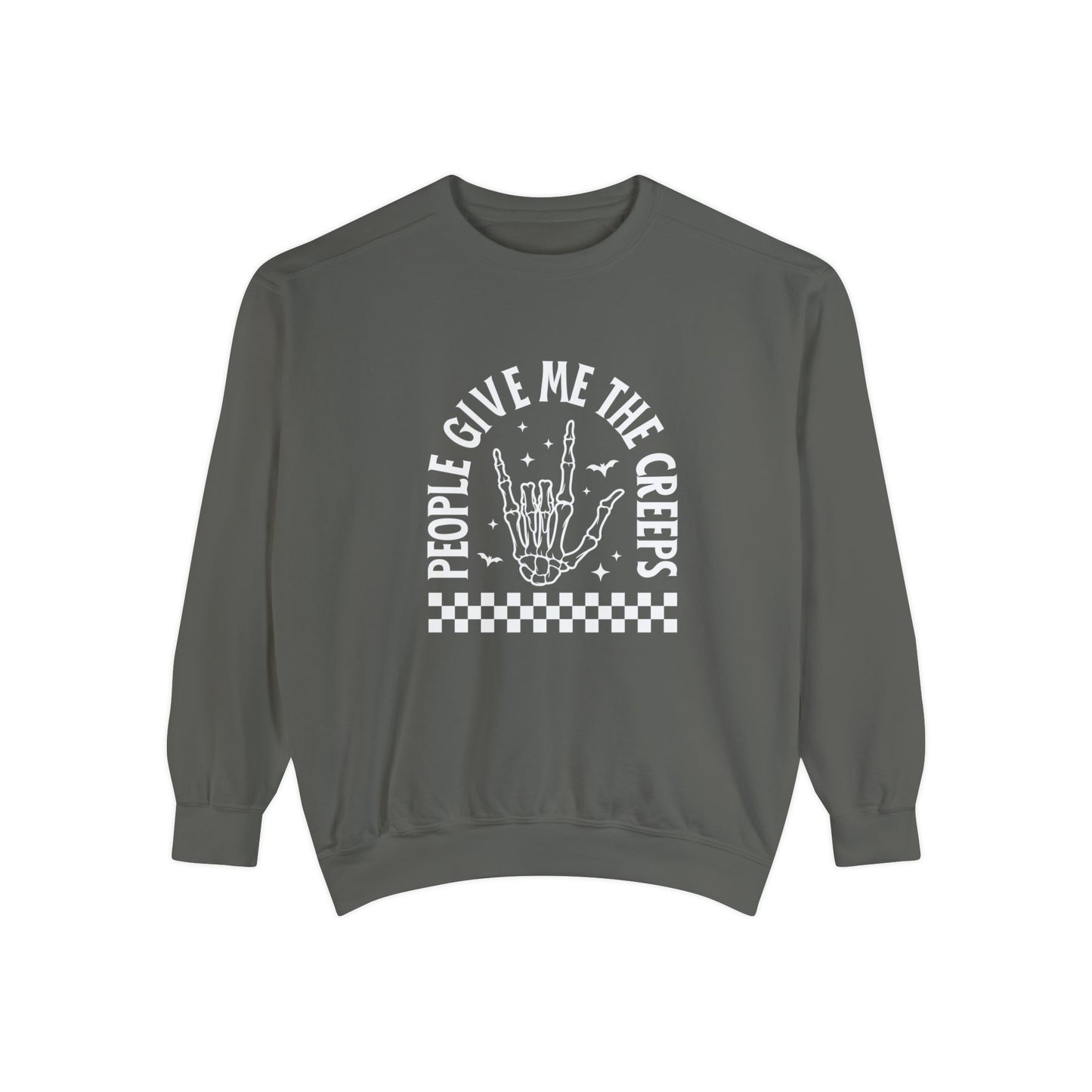 People Give Me the Creeps Sweatshirt – Front and Back Design Comfort Colors Pullover