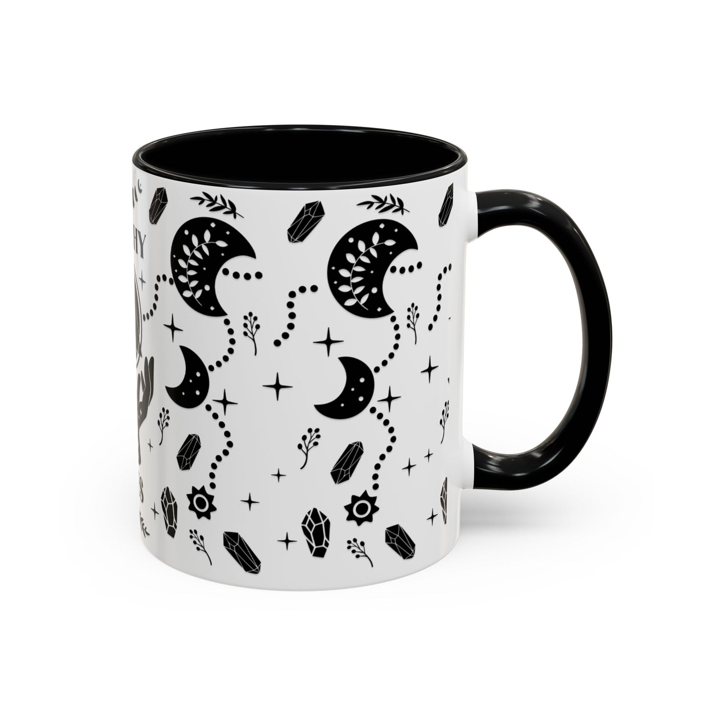 Witchy Vibes Accent Halloween Mug – 11oz & 15oz in Black, Red, or Pink