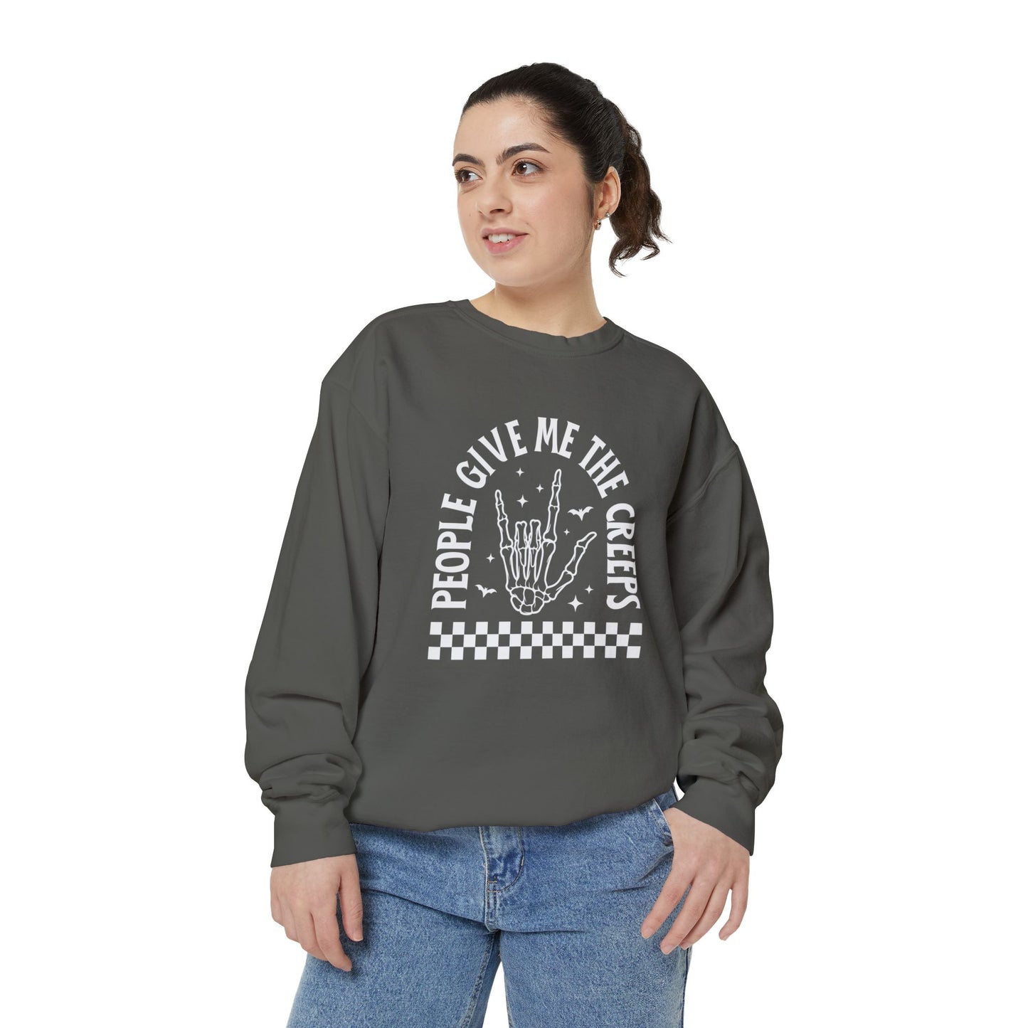 People Give Me the Creeps Sweatshirt – Front and Back Design Comfort Colors Pullover