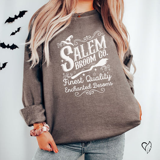 Salem Broom Co. Sweatshirt – Halloween Witchy Pullover